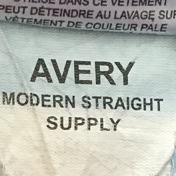 DL1961 Avery Straight Jeans Men 38x34 Blue Mid Rise Medium Wash Distressed 16800 - Picture 5 of 13